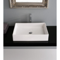 Rectangular White Ceramic Vessel Sink